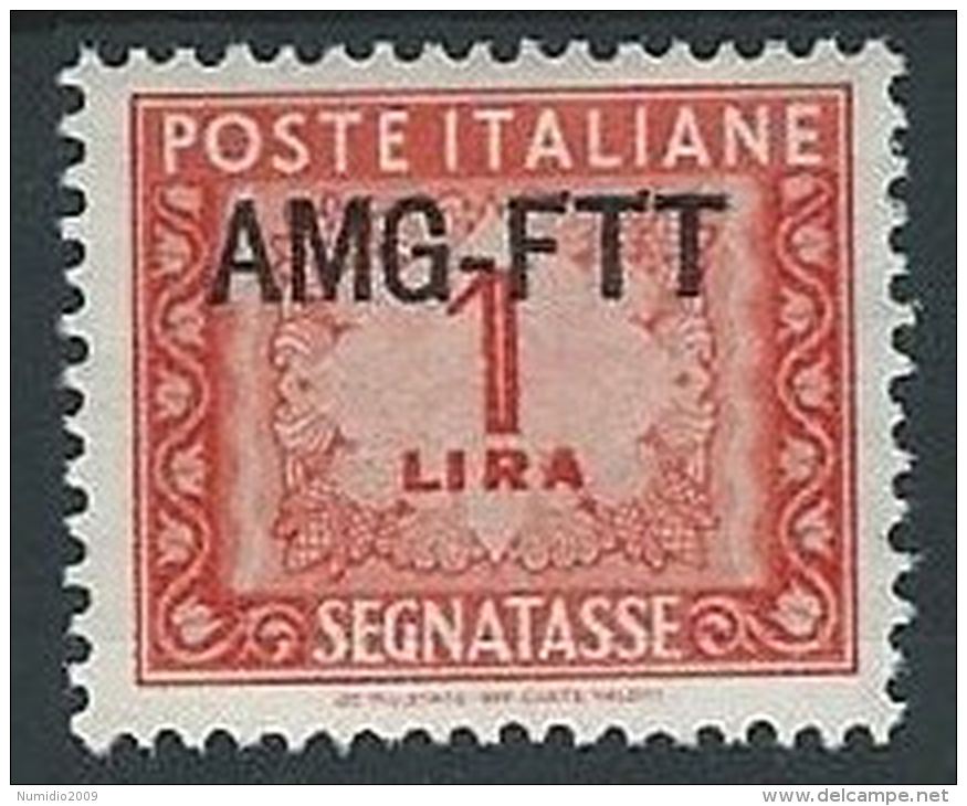 1949-54 TRIESTE A SEGNATASSE 1 LIRA MH * - ED097-3 - Taxe