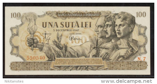 Romania 100 Lei 5.12.1947 F VF- Kingdom Banknote - Rumania