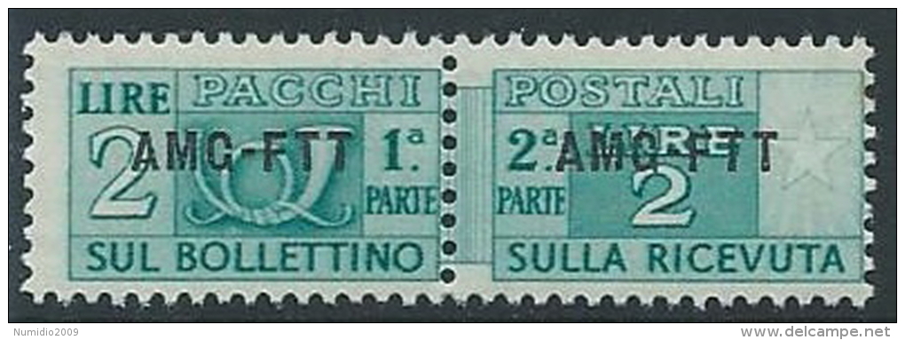1949-53 TRIESTE A PACCHI POSTALI 2 LIRE MNH ** - ED112 - Postal And Consigned Parcels