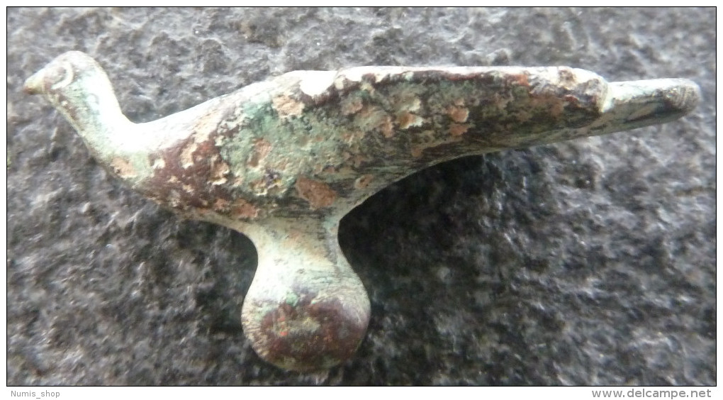 #NSA12 - Römische Bügelfibel - Roman Fibula -Fibula - Tier (Pfau)!! - Bronzi