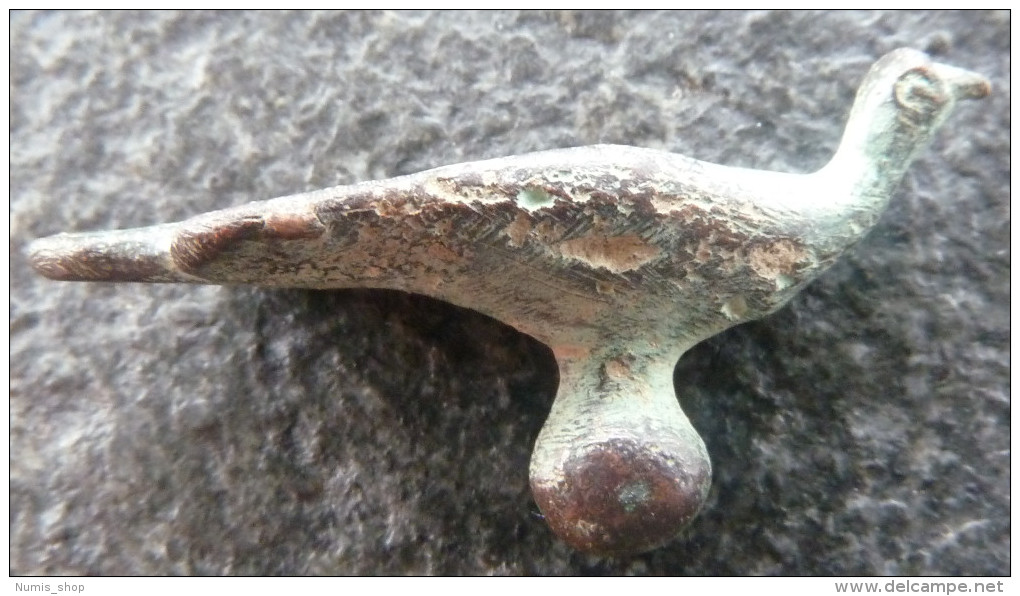 #NSA12 - Römische Bügelfibel - Roman Fibula -Fibula - Tier (Pfau)!! - Bronzes