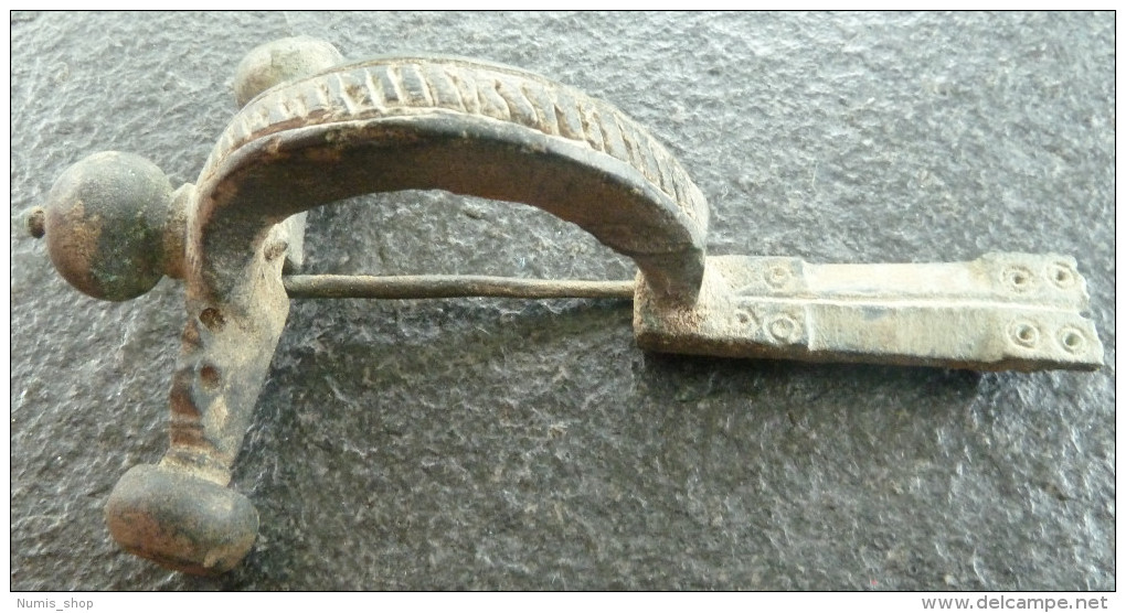 #NSA15 - Römische Bügelfibel - Roman Fibula - Legionärs Fibula!! Intakt! - Bronzi