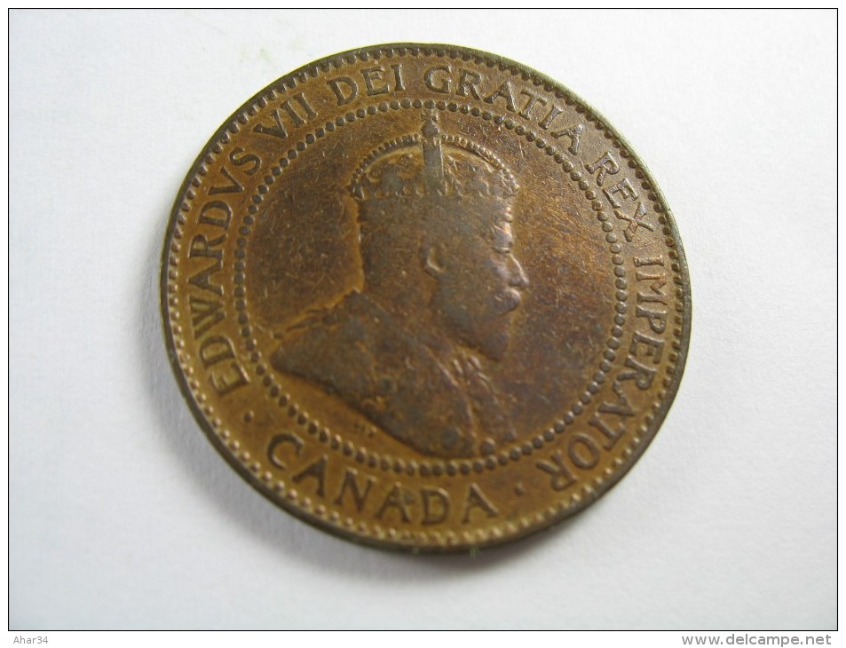 CANADA 1 ONE CENT LARGE CENT 1908  LOT 17 NUM  27 - Canada