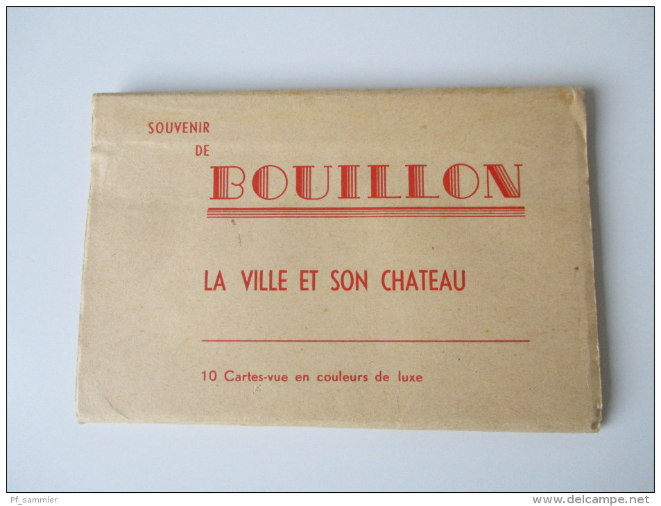 AK / Leporello Souvenir De Bouillon. La Ville Et Son Chateau. 10 Cartes En Couleurs De Luxe. Photo Lander Eupen. - Bouillon