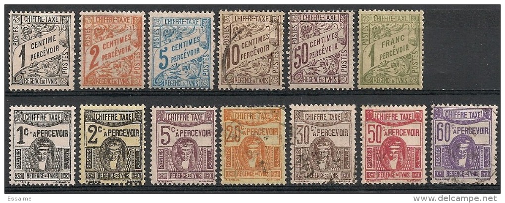 Tunisie. Taxe 1901-1923.  Entre N° 26 Et 44. Oblit. Et Neuf * Sauf N°26 (*) - Timbres-taxe