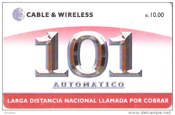 TARJETA DE PANAMA DE CABLE & WIRELESS DE 101 AUTOMATICO - Panamá