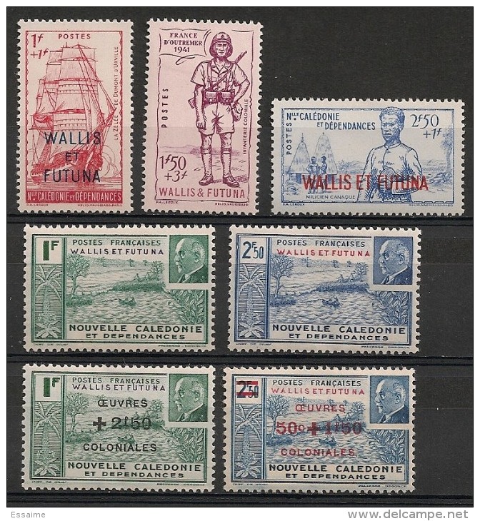 Wallis Et Futuna. 1941-1944.  N° 87-91, 131,132. Neuf * - Neufs
