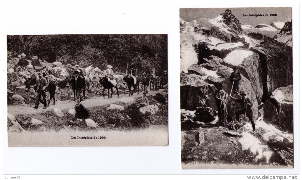 Lot De 5 Jolies CPM Reproductions Les Intrépides De 1900, Escalade, Alpinisme, Mont-Blanc - Climbing