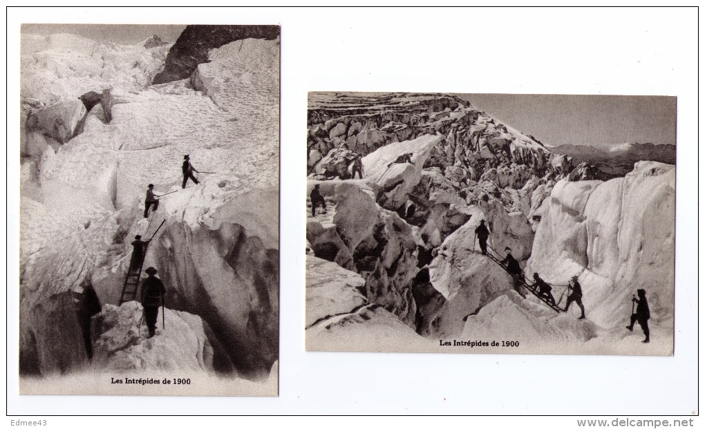 Lot De 5 Jolies CPM Reproductions Les Intrépides De 1900, Escalade, Alpinisme, Mont-Blanc - Escalade