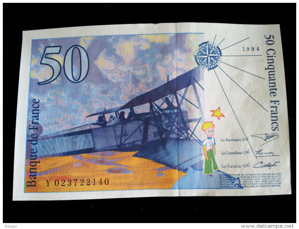 Billet 50 Francs "St Exupery"  -1994 .Y.023 - 50 F 1992-1999 ''St Exupéry''