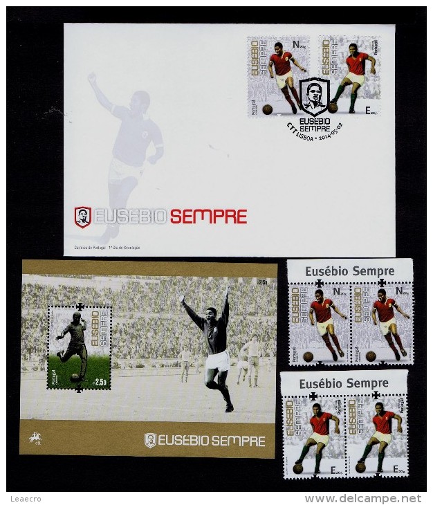 EUSÉBIO Player BENFICA Sport Club Football Soccer Games Set+bloc+fdc  2014 Sports Portugal Gc1969A - Other & Unclassified