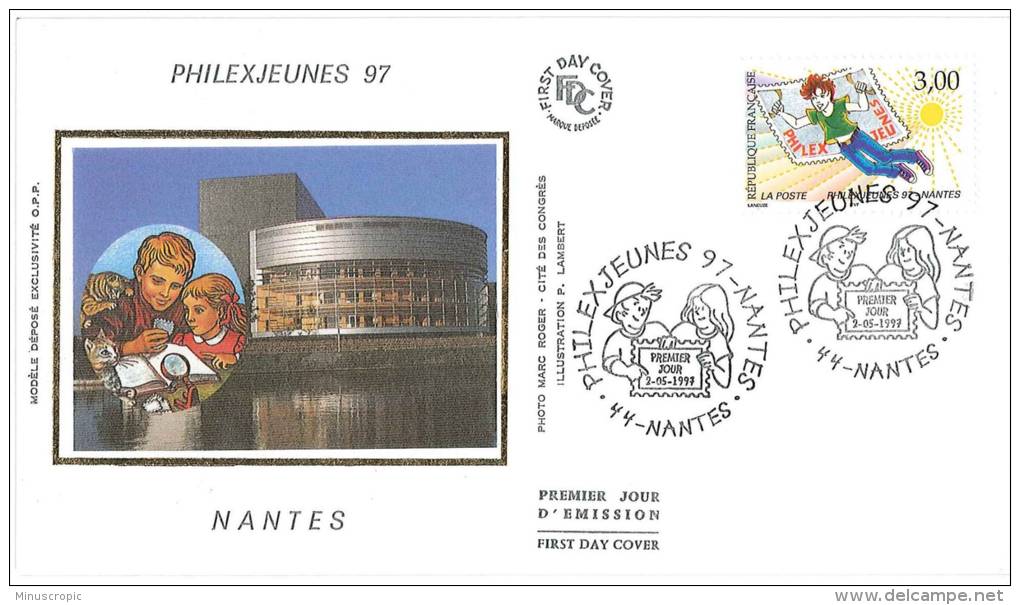 Enveloppe FDC Soie - Philexjeunes - Nantes - 1997 - 1990-1999