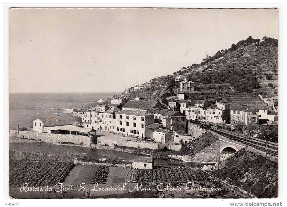 RIVIERA DEI FIORI - S. LORENZO AL MARE - COLONIA ELIOTERAPICA - IMPERIA - 1951 - Imperia