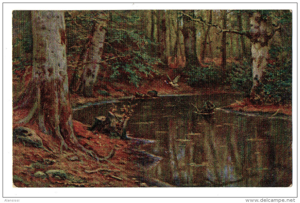 Paysages  Modèles Pour Peindre .1900    Cours D'eau Sous Bois - Autres & Non Classés