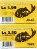 LATVIA GOLD FISHES PREPAID Phone Cards Model 1.99  And 3.50 - Lettonie