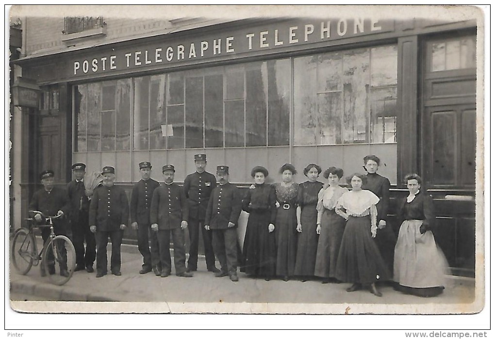 PARIS - Devanture De La POSTE TELEGRAPHE TELEPHONE - CARTE PHOTO - District 19