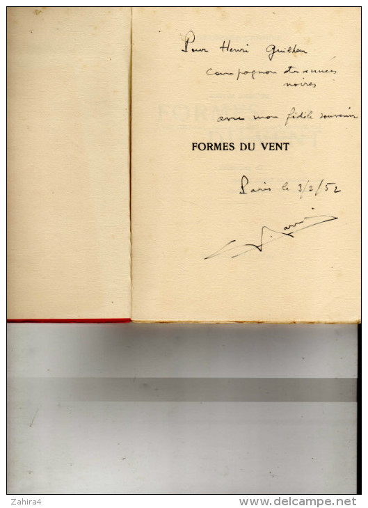 Livre Dédicacé - Georges Larrive-Formes Du Vent- (Prix Flammes Vives 1951)Pour Henri Guilhem Compagnon Années Des Noires - Autres & Non Classés