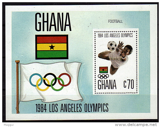 GHANA   BF  113  * *  SURCHARGE  ( Cote  8e )  JO  1984  Football Soccer  Fussball - Unused Stamps