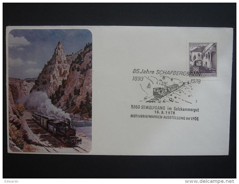 Austria 1978 Commercial Cover To England Railway Train Schafbergbahn 85 Jahre #2 - Covers & Documents