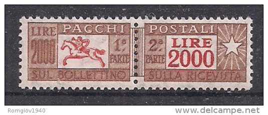 ITALIA  1955-1979   PACCHI POSTALI  CORNO DI POSTA E CIFRA  SASS.103 MNH XF - Postpaketten