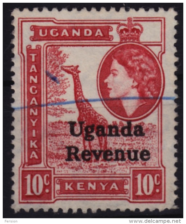 Giraffe - Revenue Stamp - Uganda Kenya / Used - Girafes