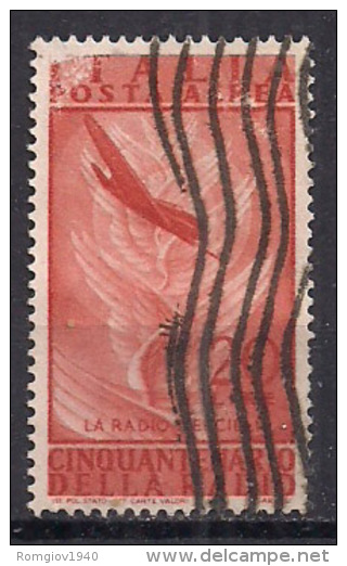 ITALIA POSTA AEREA 1947 INVENZIONE DELLA RADIO SASS. 138 USATO VF - 1946-60: Usati