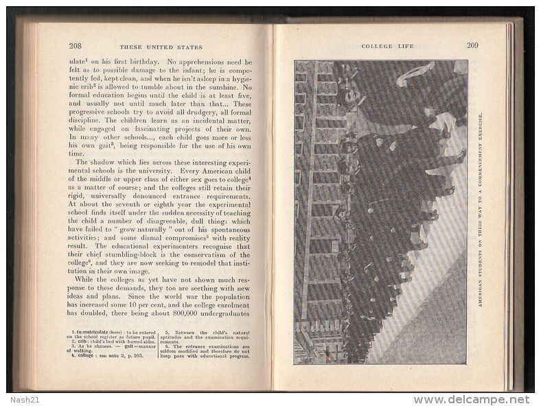 1929 - ''  These United States '' Par  G. D' Hangest  -  HACHETTE -  280 Pages - 1900-1949