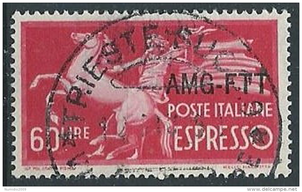 1950 TRIESTE A USATO ESPRESSO 60 LIRE - ED142 - Express Mail