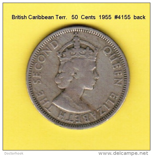 BRITISH CARIBBEAN TERRITORIES    50  CENTS  1955  (KM # 7) - British Caribbean Territories