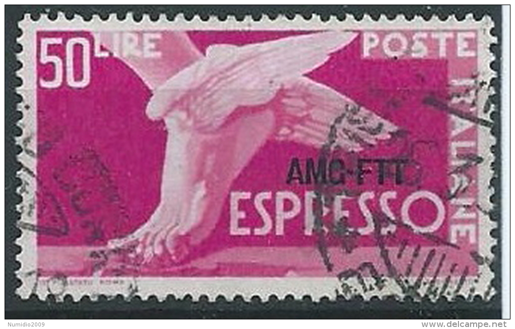 1952 TRIESTE A USATO ESPRESSO 50 LIRE - ED142-3 - Express Mail