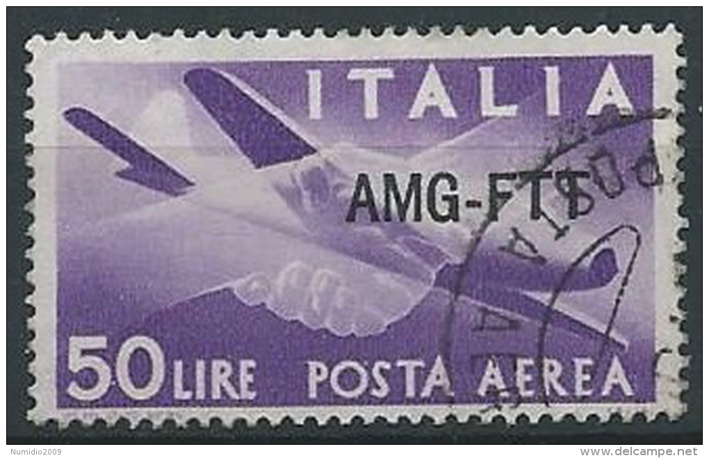 1949-52 TRIESTE A USATO POSTA AEREA DEMOCRATICA 50 LIRE - ED144-2 - Luftpost