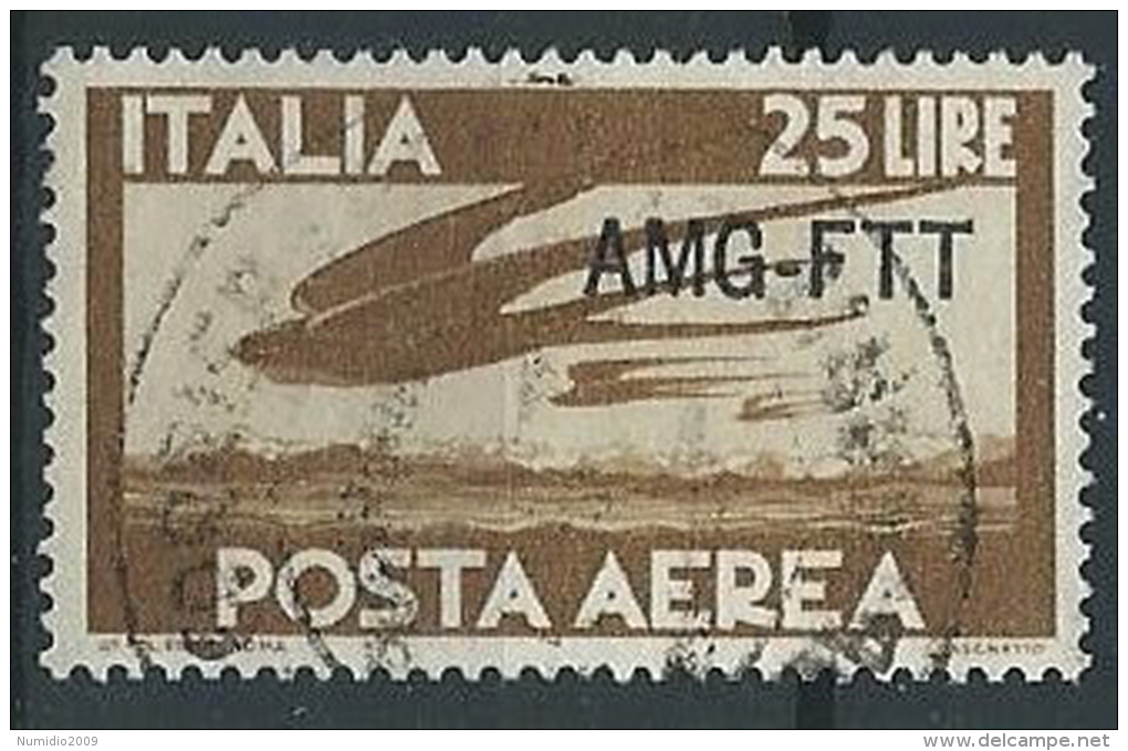 1949-52 TRIESTE A USATO POSTA AEREA DEMOCRATICA 25 LIRE - ED144 - Airmail
