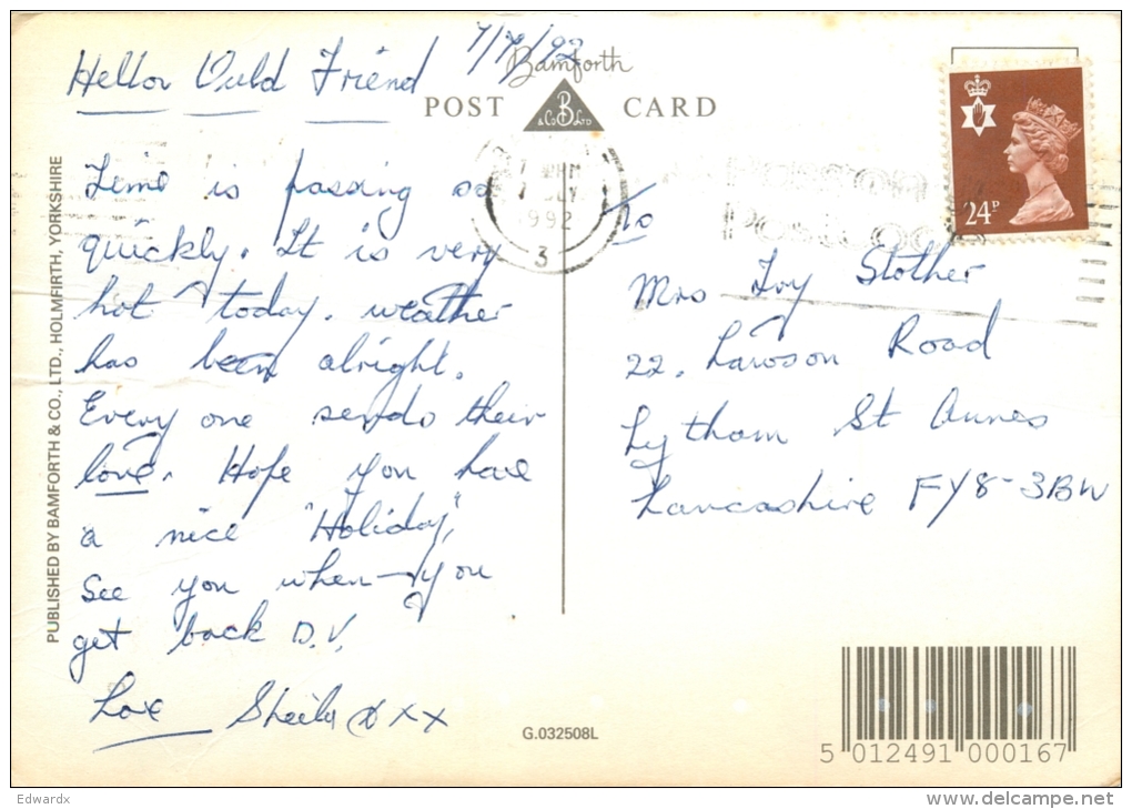 Stupid Irishman's Letter, Ireland Postcard Used Posted To UK 1992 Gb Stamp - Other & Unclassified