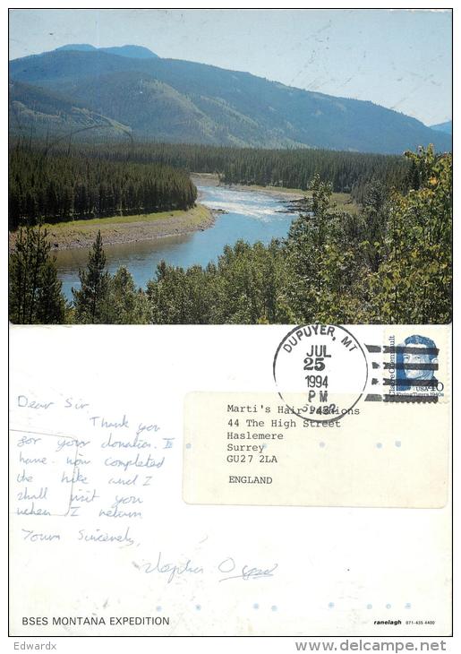 BSES Montana Expedition, United States US Postcard Used Posted To UK 1994 Stamp - Other & Unclassified