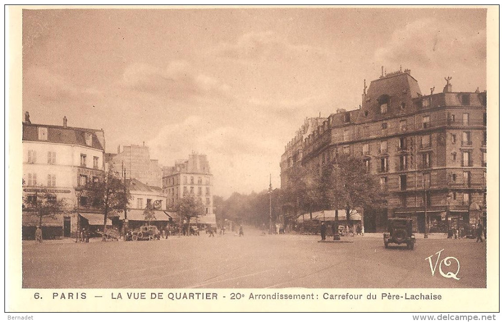 PARIS ... LA VUE DU QUARTIER .. CARREFOUR DU PERE LACHAISE - Arrondissement: 20