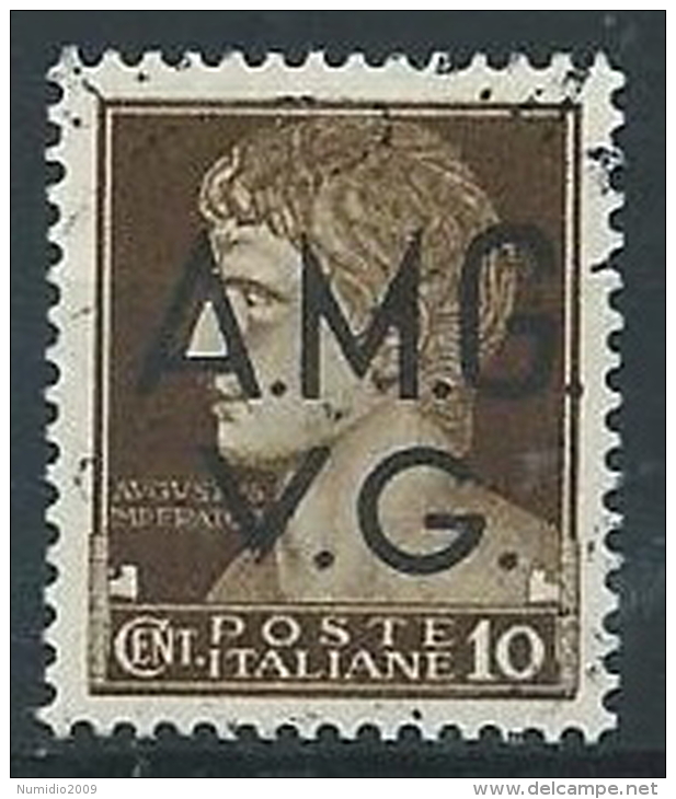 1945-47 TRIESTE AMG VG USATO IMPERIALE 10 CENT - ED176 - Usati