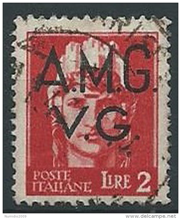 1945-47 TRIESTE AMG VG USATO LUOGOTENENZA 2 LIRE - ED177-3 - Oblitérés