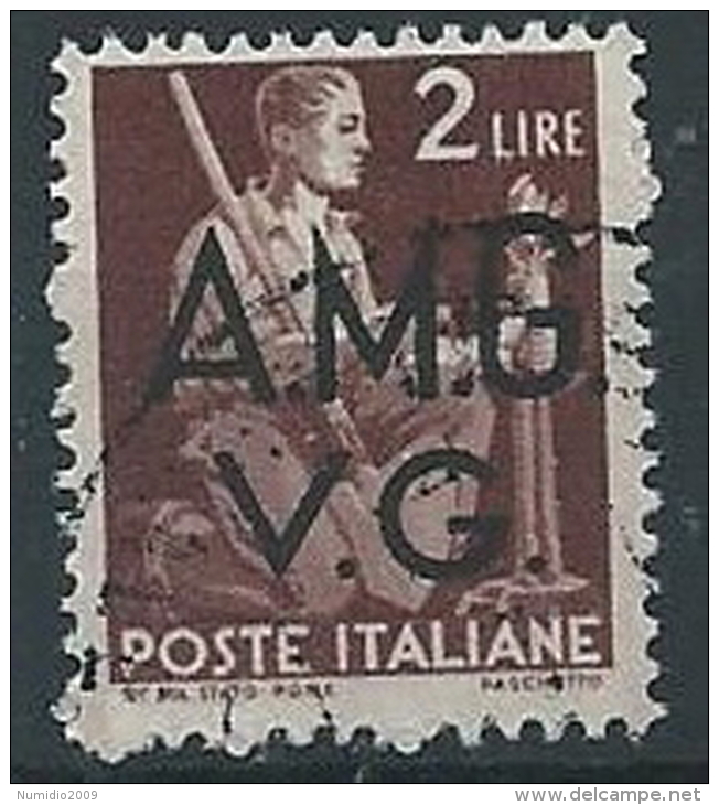 1945-47 TRIESTE AMG VG USATO DEMOCRATICA 2 LIRE - ED178 - Usati