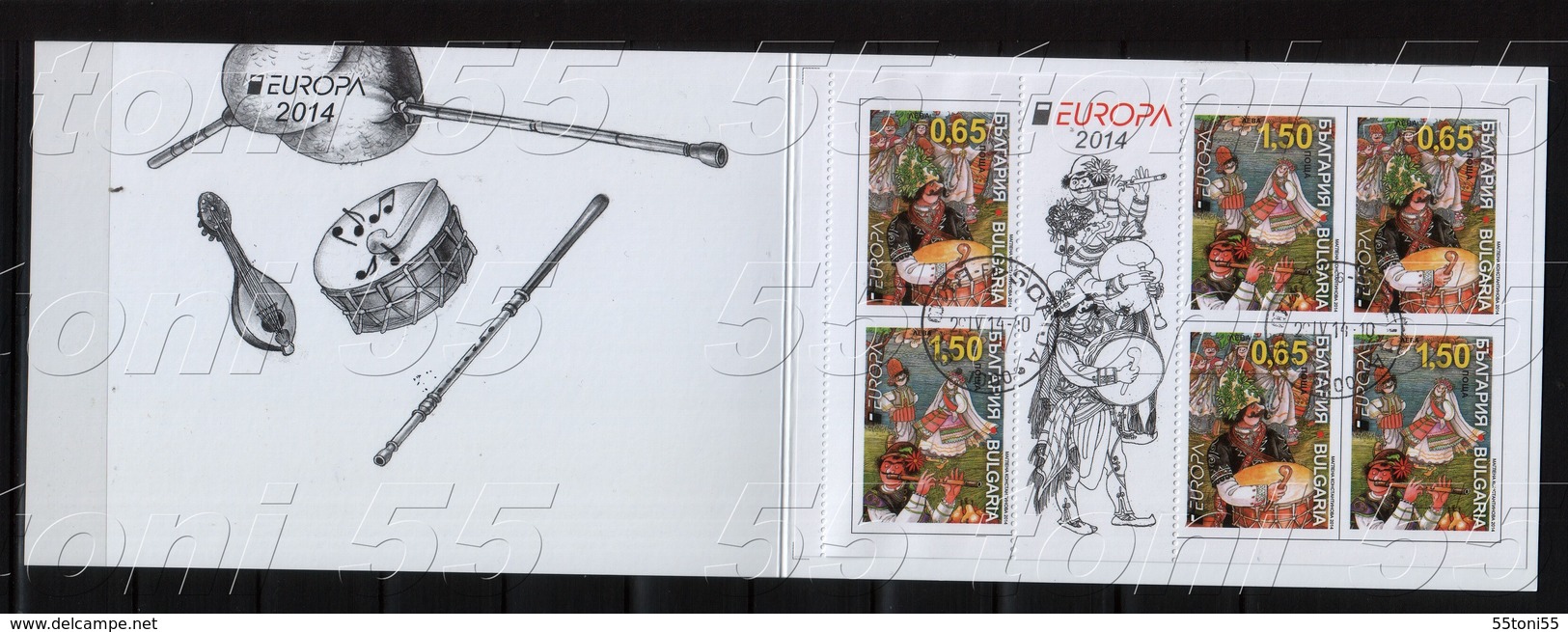 2014 Europa- Folk Musical Instruments BOOKLET -used(O) BULGARIE / Bulgaria - 2014