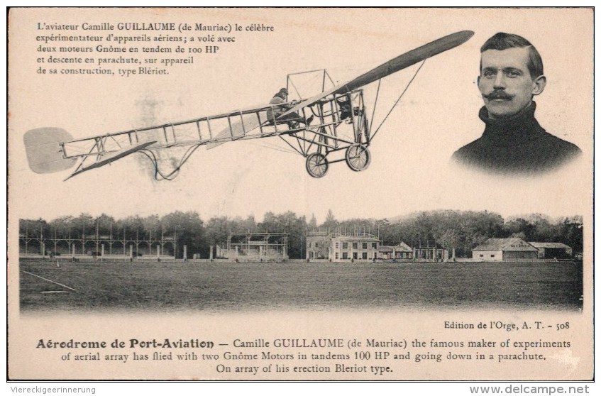 ! Aerodrome De Port Aviation, Camille Guillaume, Bleriot Flugzeug, Flugplatz, Airport - Aerodromi