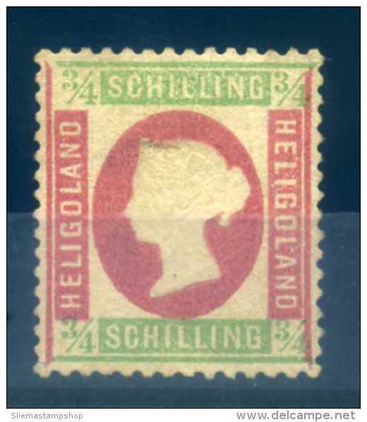 GERMANY HELIGOLAND - 1867, 3/4SCH GREEN & RED - Helgoland