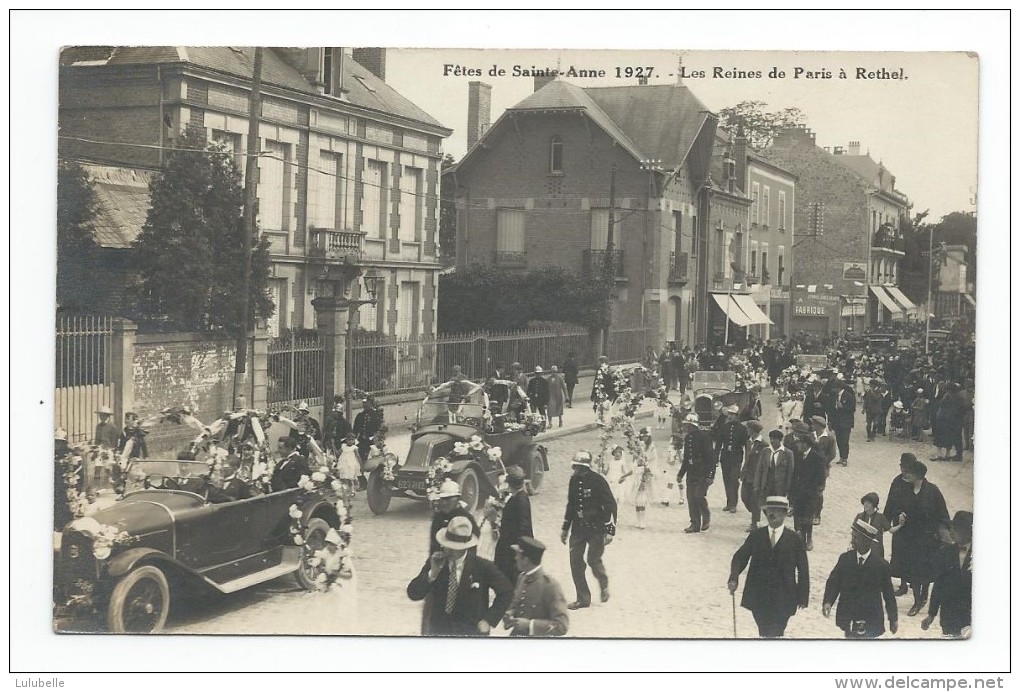 08 - RETHEL - (A.) - Fêtes De Sainte-Anne 1927 - Les Reines De Paris à Rethel - CARTE-PHOTO - Rethel