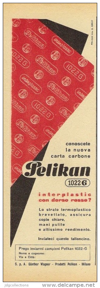 # PELIKAN KOHLEPAPIER 1950s Advert Pubblicità Publicitè Reklame Carbon Paper Carta Carbone - Otros & Sin Clasificación