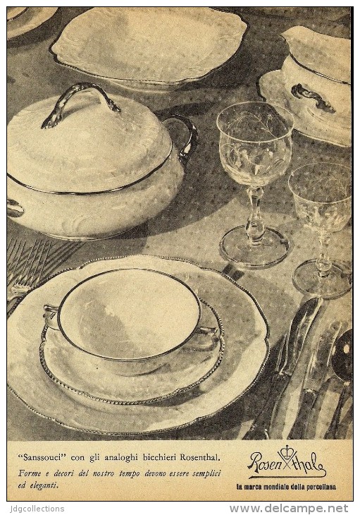 # ROSENTHAL PORZELLAN 1950s Advert Pubblicità Publicitè Reklame China Porcelaine Porcellana - Rosenthal (DEU)