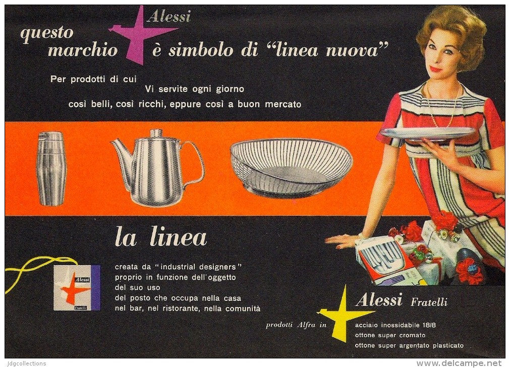 # ALESSI CASALINGHI 1950s Advert Pubblicità Publicitè Reklame Pot Pots Ollas Topfe Household Casa Menage Haushalt - Manifesti