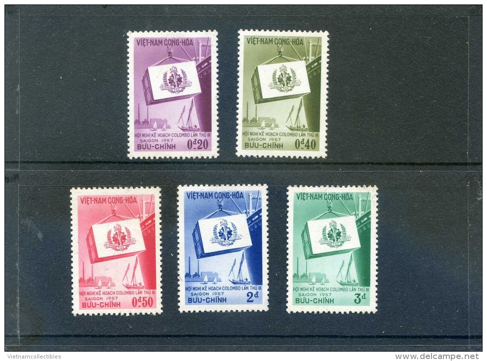 South Vietnam Viet Nam MNH Perf Stamps 1957 : Colombo Plan ; Scott#68-72 - Vietnam