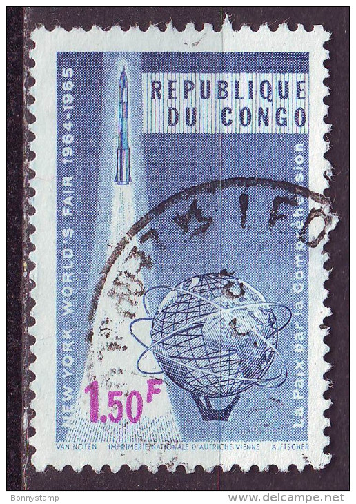 Congo, 1965 - Rocket And Unisphere - Nr.522 Usato° - Usati