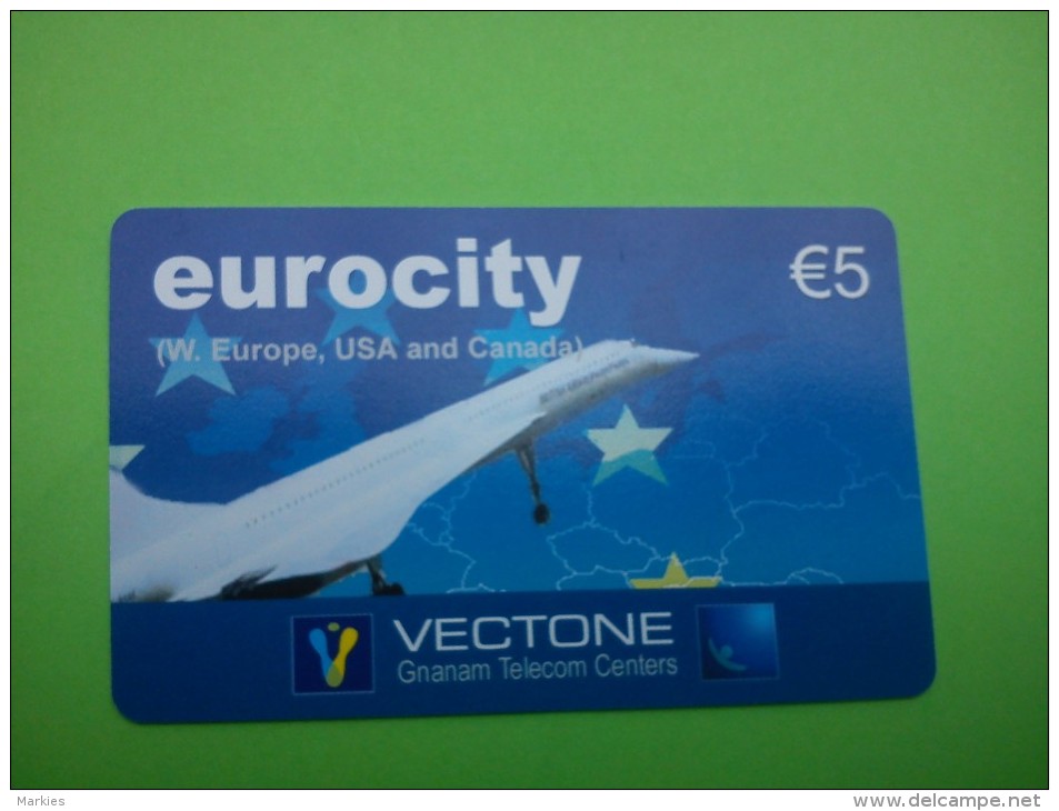 Airplane Eurocity Used - [2] Prepaid & Refill Cards