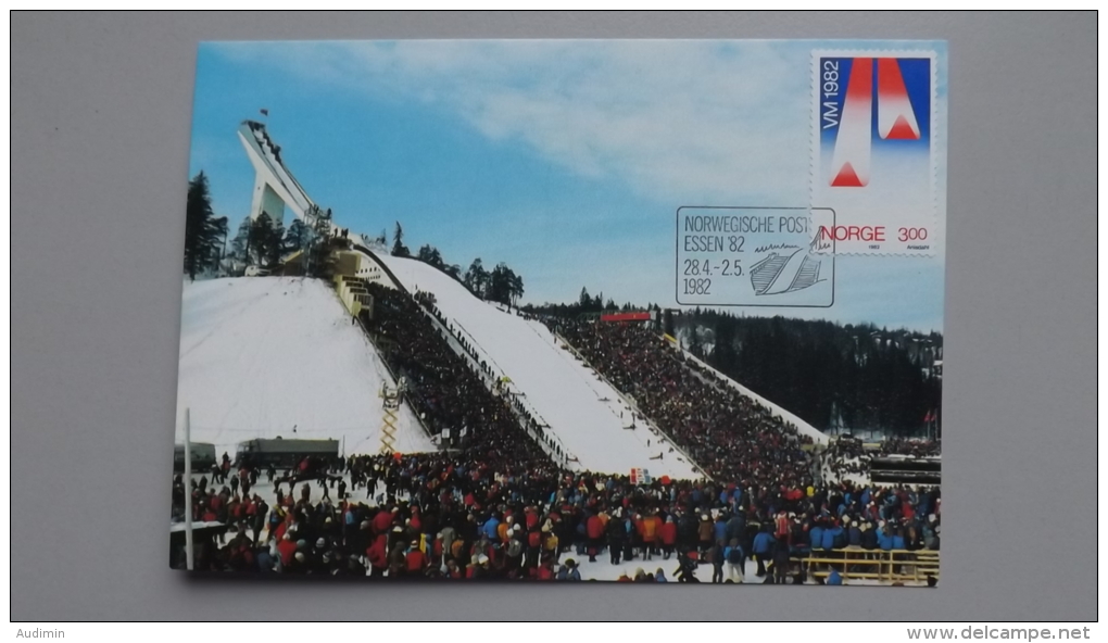 Norwegen 853 Yt 809 Maximumkarte MK/MC, SST ESSEN 1982, Nordische Skiweltmeisterschaften, Oslo - Maximum Cards & Covers
