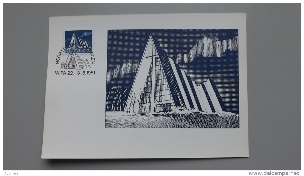 Norwegen 833 Yt 789 Maximumkarte MK/MC, SST WIPA 1981, Kirche In Tromsdalen - Maximum Cards & Covers
